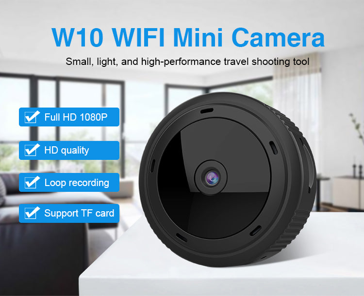 SW10,Mini Camera,Small Portable Security Camera, Wireless WiFi ,Nanny Camera with Phone App